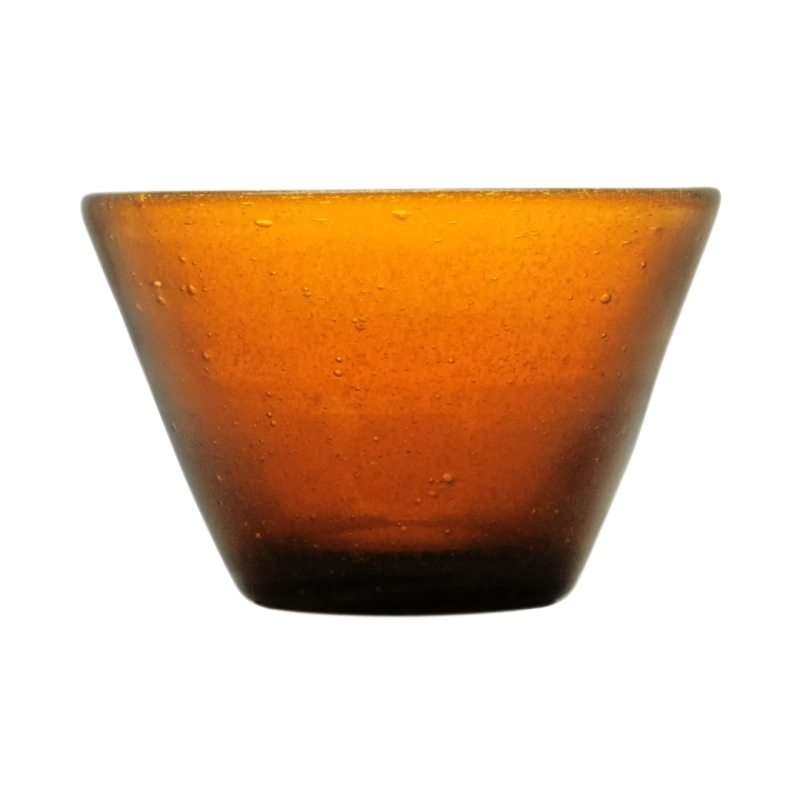 Glass salad bowl - Amber