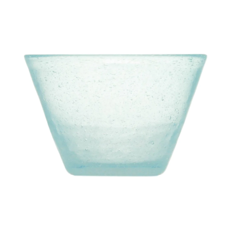 Glass salad bowl - Sky blue