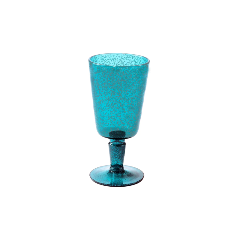 Synthetic glass stemware - Turquoise, set of 6