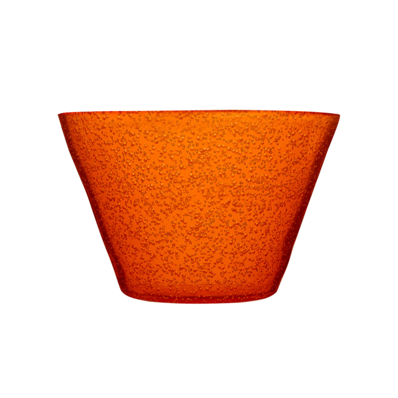 Synthetic glass dish - Orange, set of 6
