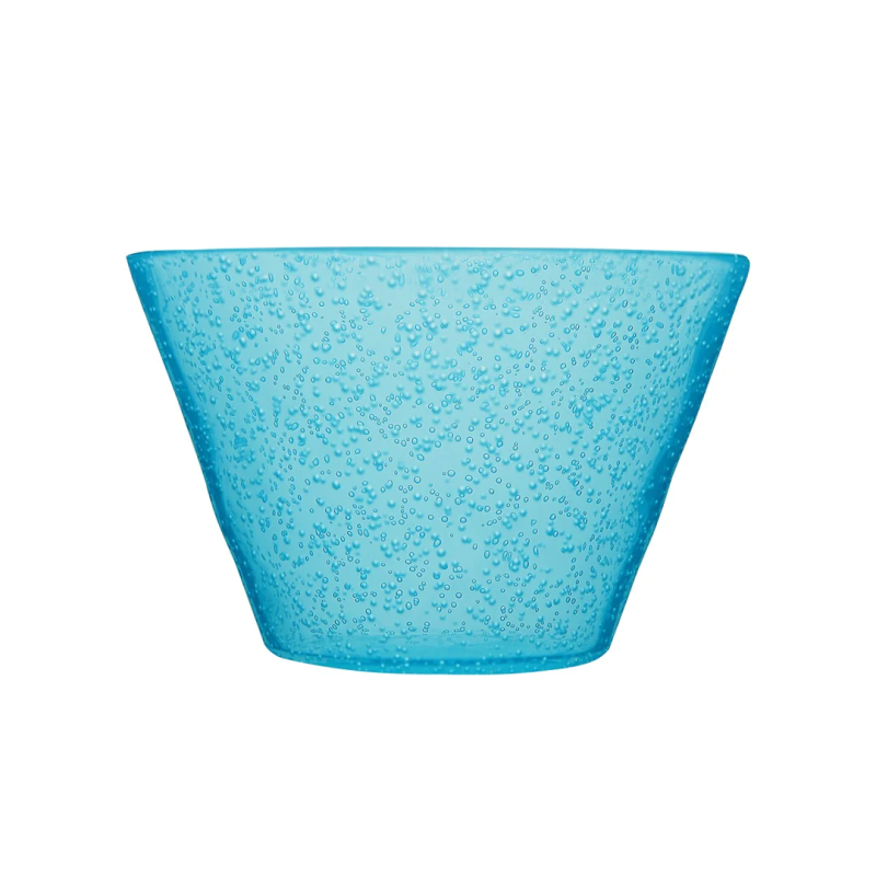 Synthetic glass dish - Turquoise, set of 6