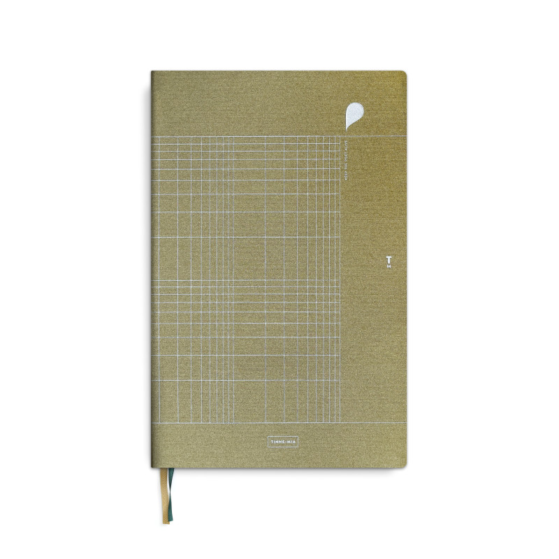 Linen notebook - Iridescent khaki