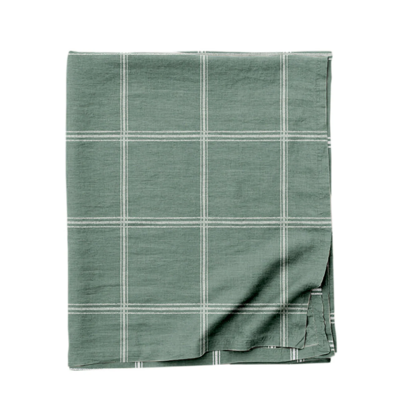 Tablecloth - Green and white checks