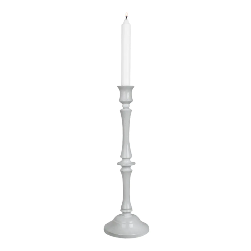 Vintage metal candlestick - White