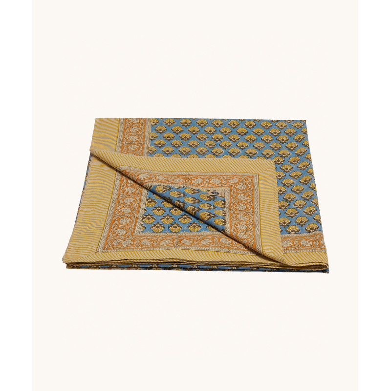 Tablecloth or bedspread - Blue, yellow and orange