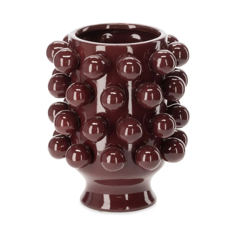 Ceramic ball vase - Garnet
