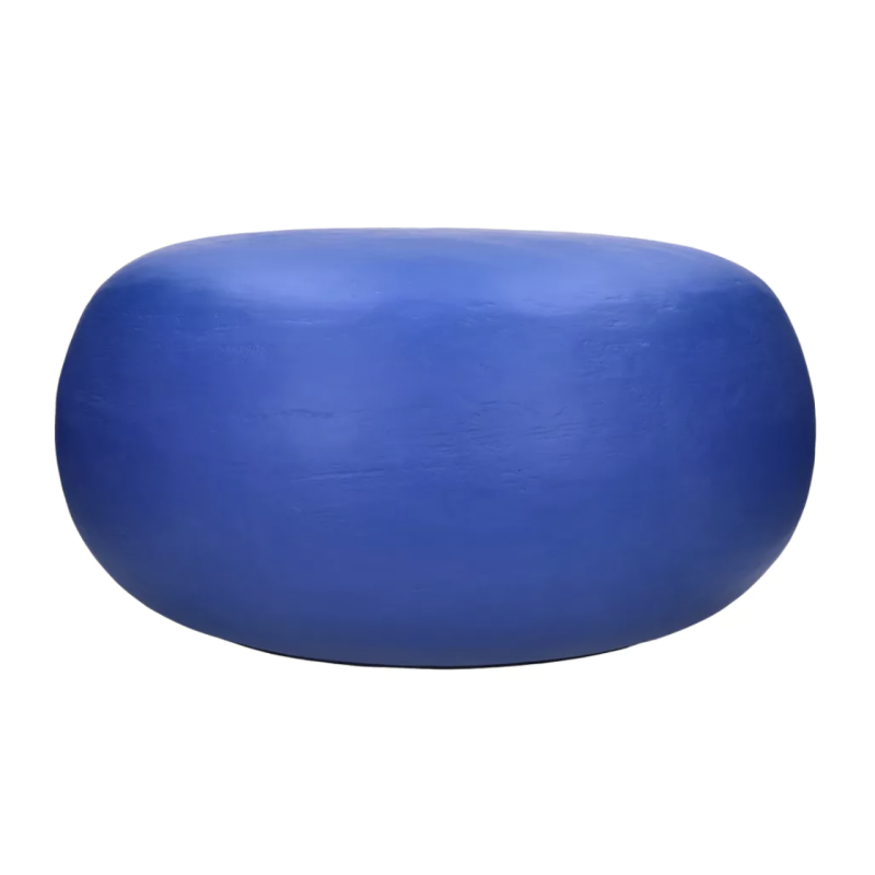 Limewashed side table - Blue
