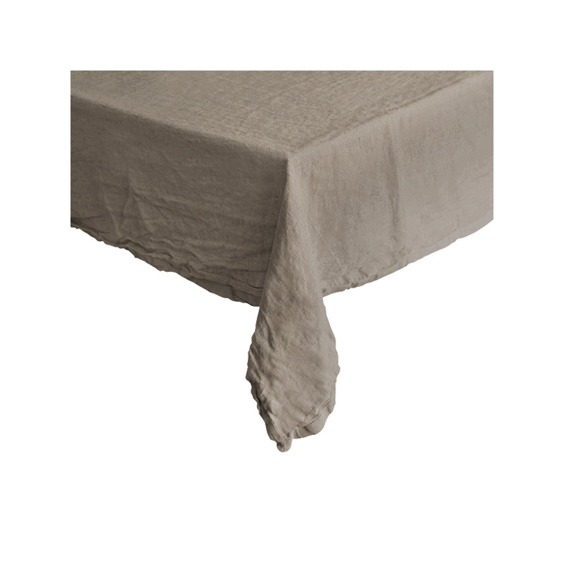 Washed linen tablecloth - Taupe