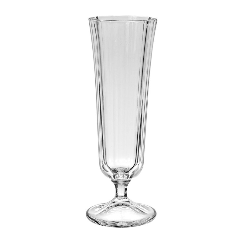 Ribbed champagne flutes, set of 6