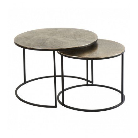 Nesting tables in gilded metal