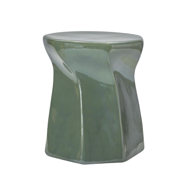 Stoneware side table - Green