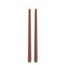 LED candle duo - Terracotta
