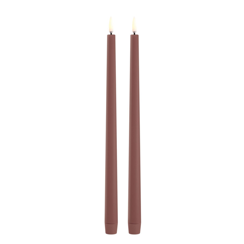 LED candle duo - Terracotta