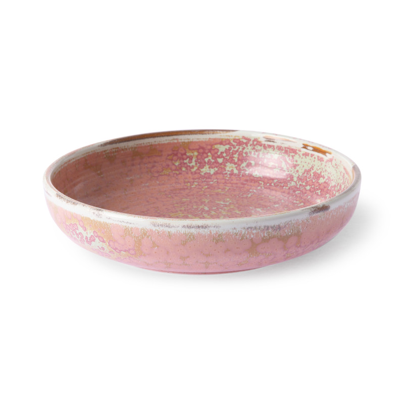Porcelain soup plates - Rose PM