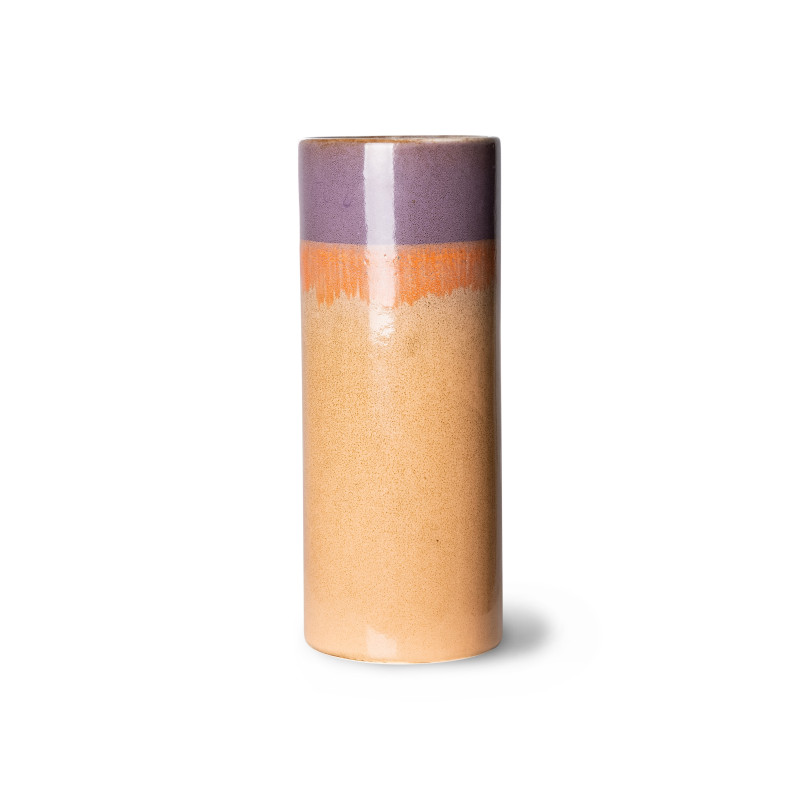 Vase en céramique - Orange et violet