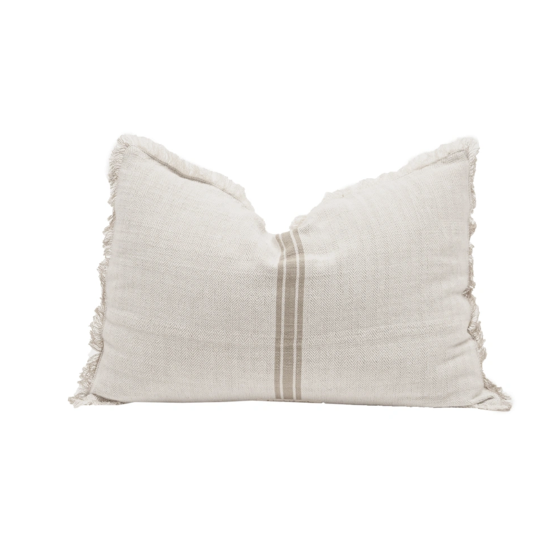 Linen and cotton cushion - Cement
