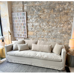 Linen Lill sofa - Beige