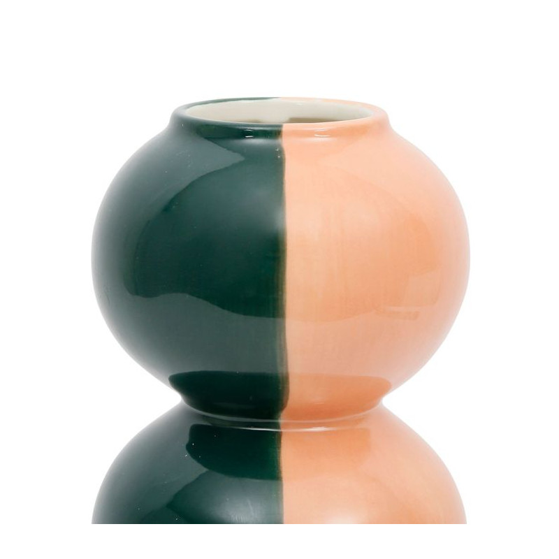 Emerald and coral vase