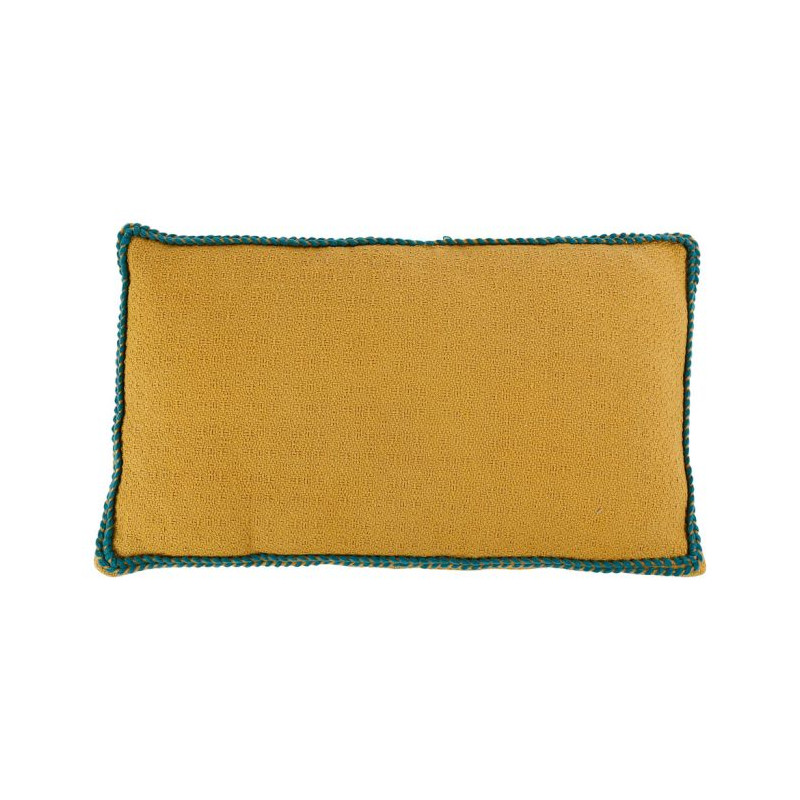 Cushion cover - Moutarde et émeraude