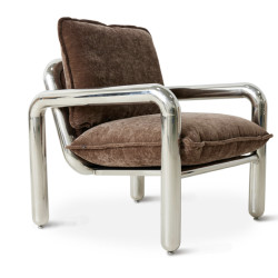 Chrome-plated lounge chair