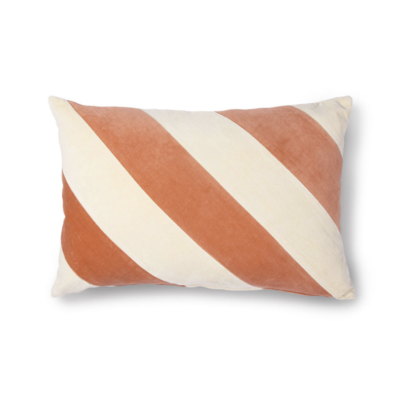 Striped cushion - Peach