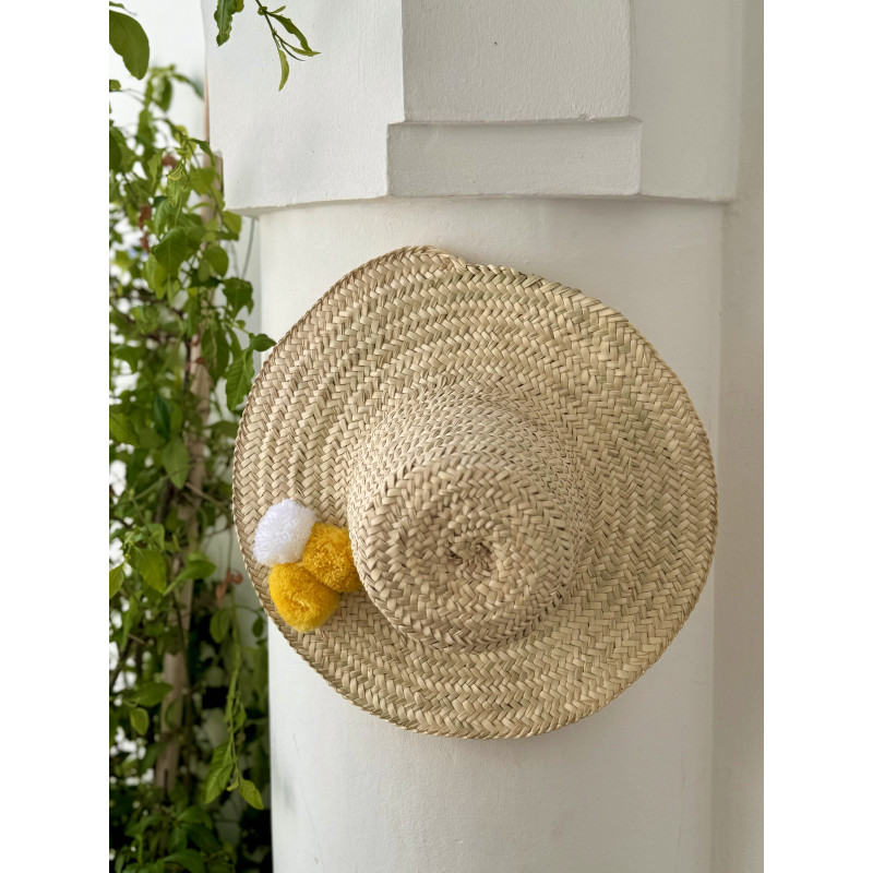 Pompom hat - Yellow