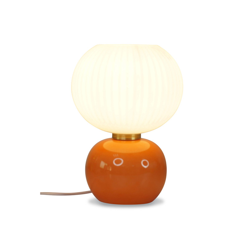 Lampe boule en verre - Orange