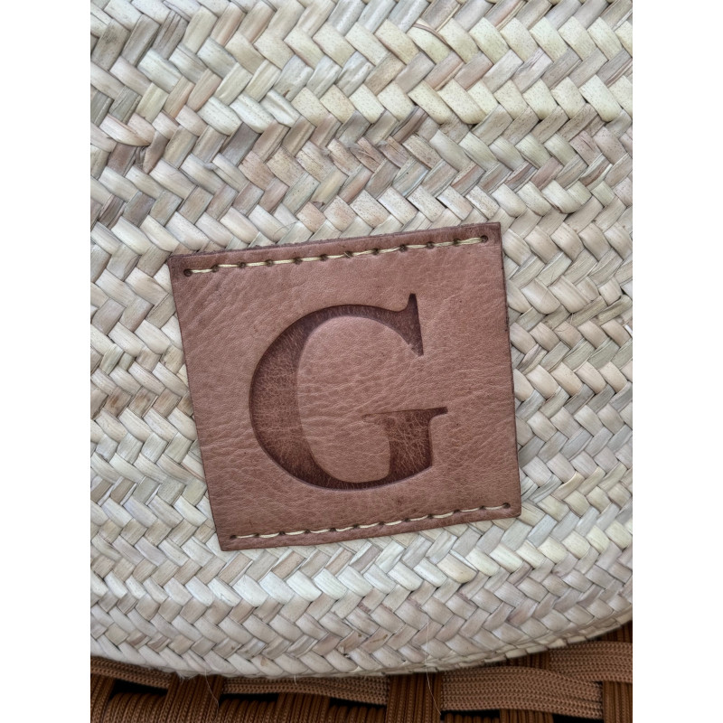 Personalized basket - leather -