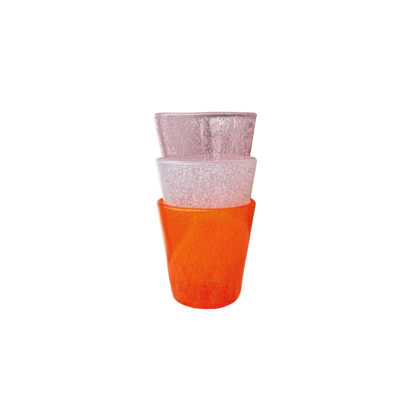 Shot glass in synthetic glass - Orange, set of 4