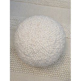 Handmade wool pebble pouffe PM